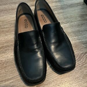 ECCO Men's Black Leather Loafers